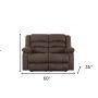 Two Piece Indoor Brown Microsuede Five Person Seating Set - Image 9