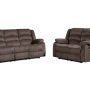 Two Piece Indoor Brown Microsuede Five Person Seating Set - Image 5