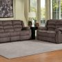 Two Piece Indoor Brown Microsuede Five Person Seating Set - Image 1