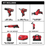 M12 12V Lithium-Ion Cordless Tool Combo Kit (5-Piece) with Dual 1.5 Ah Batteries, Charger, and Carrying Bag - Image 2