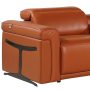Camel Italian Leather Modular L Shaped Six Piece Corner Sectional With Console - Image 6