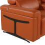 Camel Italian Leather Modular L Shaped Six Piece Corner Sectional With Console - Image 4