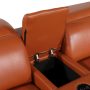 Camel Italian Leather Modular L Shaped Six Piece Corner Sectional With Console - Image 8
