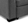 92" Dark Gray Polyester Blend Convertible Futon Sleeper Sofa With Black Legs - Image 5