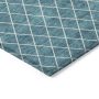 8' X 10' Teal Blue And Ivory Geometric Washable Indoor Outdoor Area Rug - Image 4