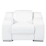 41" White Italian Leather Wall Hugger Recliner With USB - Image 8