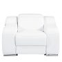 41" White Italian Leather Wall Hugger Recliner With USB - Image 2