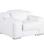 41" White Italian Leather Wall Hugger Recliner With USB - Image 3