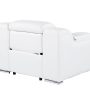 41" White Italian Leather Wall Hugger Recliner With USB - Image 4