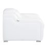 41" White Italian Leather Wall Hugger Recliner With USB - Image 6
