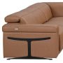 Chestnut Italian Leather Power Reclining U Shaped Eight Piece Corner Sectional With Console - Image 6