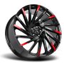 X02 Gloss Black Machined Red Tips - Image 2