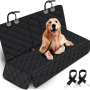 Dog Car Seat Cover, Back Seat Cover for Dogs Pet Car Seat Protector Waterproof Bench Car Seat Cover, Non-Slip Reat Seat Cover Fits Middle Armrest for Most Cars Trucks Suvs - Black - Image 1