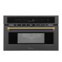 ZLINE - Autograph 30 in. 1.6 cu ft. Built-in Convection Microwave Oven and Polished Gold Helix Handle - Black Stainless Steel - Image 1