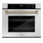 ZLINE - Autograph 30 in. True Convection Single Wall Oven & Bronze Helix Handle (WASZ-30-KCB) - Stainless Steel - Image 1