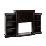 70 Inch Modern Fireplace Media Entertainment Center with Bookcase - Image 1