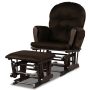 Wood Glider and Ottoman Set with Padded Armrests and Detachable Cushion - Image 1