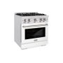 ZLINE - 30 in. Select Dual Fuel Satin Steel Range with 4 Burners (HDRS-WM-30) - Black - Image 1