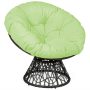 Rattan Papasan Chair Ergonomic 360-Degree Swivel with Soft Cushion - Image 1