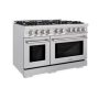 ZLINE - 48 in. 6.7 cu. ft. Freestanding Select Double Oven Gas Range with 8 Burner Cooktop (HGR48) - Stainless Steel - Image 1