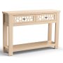 2-Tier Console Table with Drawers and Open Storage Shelf - Image 1