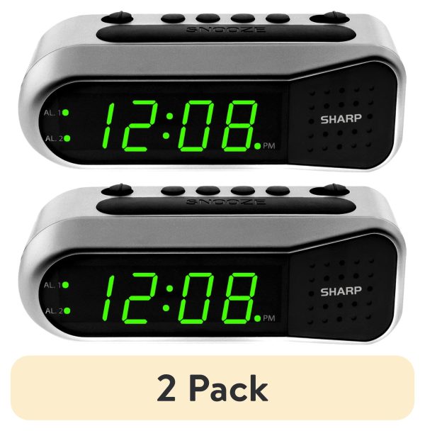 2-pack-SHARP-Digital-Dual-Alarm-Clock-Silver-with-Green-LED-Display-Ascending-Alarm_2d932a4d-0fa2-4f88-a823-511d3edcbf5a.05b99145ec0336d1be5f16f72af72e23.jpg