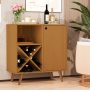 Boahaus Cartmel Bar Cabinet with Wine Rack & Storage | Modern Design & Wooden Legs - Image 1