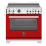 Bertazzoni - 36" Professional Series range - Electric self clean oven - 5 induction zones - Red - Image 1