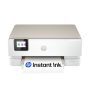 HP - Envy Inspire 7255e Wireless AI-Enabled AiO Inkjet Photo Printer w/ 3 Months of Instant Ink (+1 Bonus Month Ink w/ Code) - White & Sandstone - Image 1