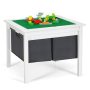 2-in-1 Kids Double-sided Activity Building Block Table with Drawers - Image 1