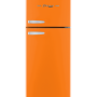 Unique Appliances - 21 in. Wide Classic Retro 7.5cu.ft Compact Top Freezer Refrigerator - Creamscicle Orange - Image 1