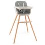 3-in-1 Convertible Wooden High Chair with Cushion - Image 1