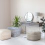 Anji Mountain Woven Diamond Pouf - Image 1