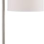 360 Lighting Colby Modern Desk Table Lamp with Hotel Style USB and AC Power Outlet in Base 21" High Brushed Nickel White Linen Drum Shade for Living Room Bedroom House Bedside Reading Home - Image 1