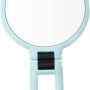Beaupretty LED Vanity Mirror LED Travel Makeup Mirror Portable Makeup Mirror 10x Magnifying Mirror Handheld Vanity Makeup Mirror Cosmetic Mirror Magnifying Shaving Mirror Magnifier Sky-Blue - Image 1