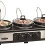 Bella - 3 x 1.5-Quart Triple Slow Cooker - Stainless Steel - Image 1