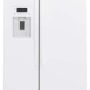 GE - 36 in. Wide 21.9 Cu. Ft. Side-by-Side Counter-Depth Refrigerator with Integrated Shelf Support System - White - Image 1