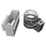 JennAir - 3-1/4" x 10" Make-Up Air Kit for Range Hood - Gray - Image 1