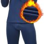 Men’s Thermal Underwear Fleece Lined Base Layer Long Johns Set Top and Bottom Winter Sports Suits - Image 1