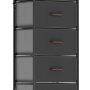 WAYTRIM Vertical Dresser Storage Tower with 5 Drawers, Fabric Organizer Dresser Tower for Bedroom, Hallway, Entryway, Closets - Brown - Image 1