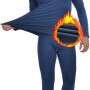 Men’s Thermal Underwear Fleece Lined Base Layer Long Johns Set Top and Bottom Winter Sports Suits - Image 1