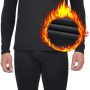 Men’s Thermal Underwear Fleece Lined Base Layer Long Johns Set Top and Bottom Winter Sports Suits - Image 1
