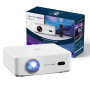 Vankyo - Leisure 570RB Native Full HD 1080P Wireless Roku TV Smart Single LCD Mini Projector, Screen Included - White - Image 1