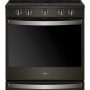 Whirlpool - 6.4 Cu. Ft. Slide-In Electric Convection Range with Self-Cleaning with Air Fry with Connection - Black Stainless Steel - Image 1