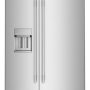 KitchenAid - 42 in. Wide 25.1 cu. ft. Built-In Side-by-Side Refrigerator with Exterior Water and Ice Dispenser - Stainless Steel - Image 1