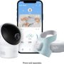 eufy - S340 Smart Sock WiFi Baby Monitor with Receiver, Pan & Tilt 2K Camera, and Customizable Wellness Tracker - Blue - Image 1