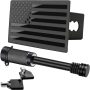 American Flag Metal Trailer Hitch Cover for 2 inch Receivers(with 5/8-Inch Pin Diameter Trailer Hitch Lock ) (Black) - Image 1