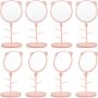 8 Pcs Spa Party Mirrors Bulk Pink Spa Party Supplies for Women Sleepover Party Favors Table Makeup Mirror with Stand for Spa Party Sleepover Party Slumber Birthday Party Gifts - Image 1