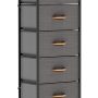 WAYTRIM Vertical Dresser Storage Tower with 5 Drawers, Fabric Organizer Dresser Tower for Bedroom, Hallway, Entryway, Closets - Brown - Image 1