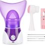 Facial Steamer for Face Nano Facial Mister Sprayer Set, Face Steamer for Facial Deep Cleaning, Portable Mini Face Steamer for Clogged Pore, Sinuses (Include Blackhead Remover Kit, Brush) - Image 1